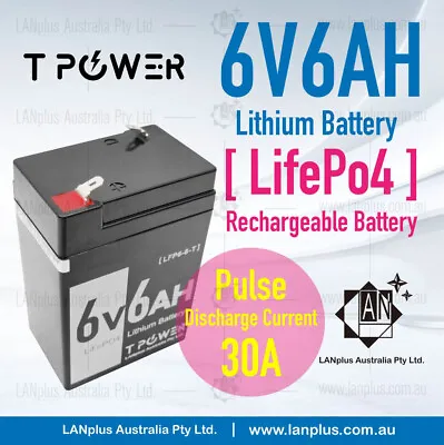 6V 6Ah LiFePO4 Lithium Rechargeable Battery Replace > 6V 5ah 4.5ah 4ah  • $42.89